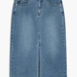 Leila Jupe Denim Droite