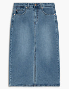 Leila Jupe Denim Droite