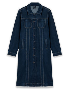 Lara Veste de Denim Longue