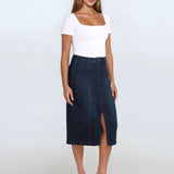 Alicia Jupe Denim Droite