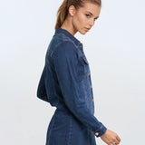 Anna Veste de Denim Longue