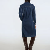 Lara Veste de Denim Longue