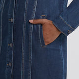 Lara Veste de Denim Longue