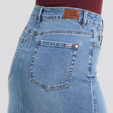 Leila Jupe Denim Droite