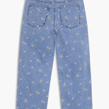 Gigi 7/8 Denim Brodé