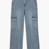 Erika Cropped Jeans Cargo Large