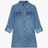 Anna Veste de Denim Longue