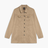 Anna Veste de Denim Longue