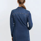 Anna Veste de Denim Longue