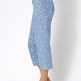 Gigi 7/8 Denim Brodé