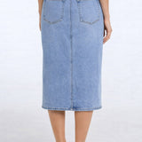 Leila Jupe Denim Droite