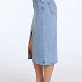 Leila Jupe Denim Droite